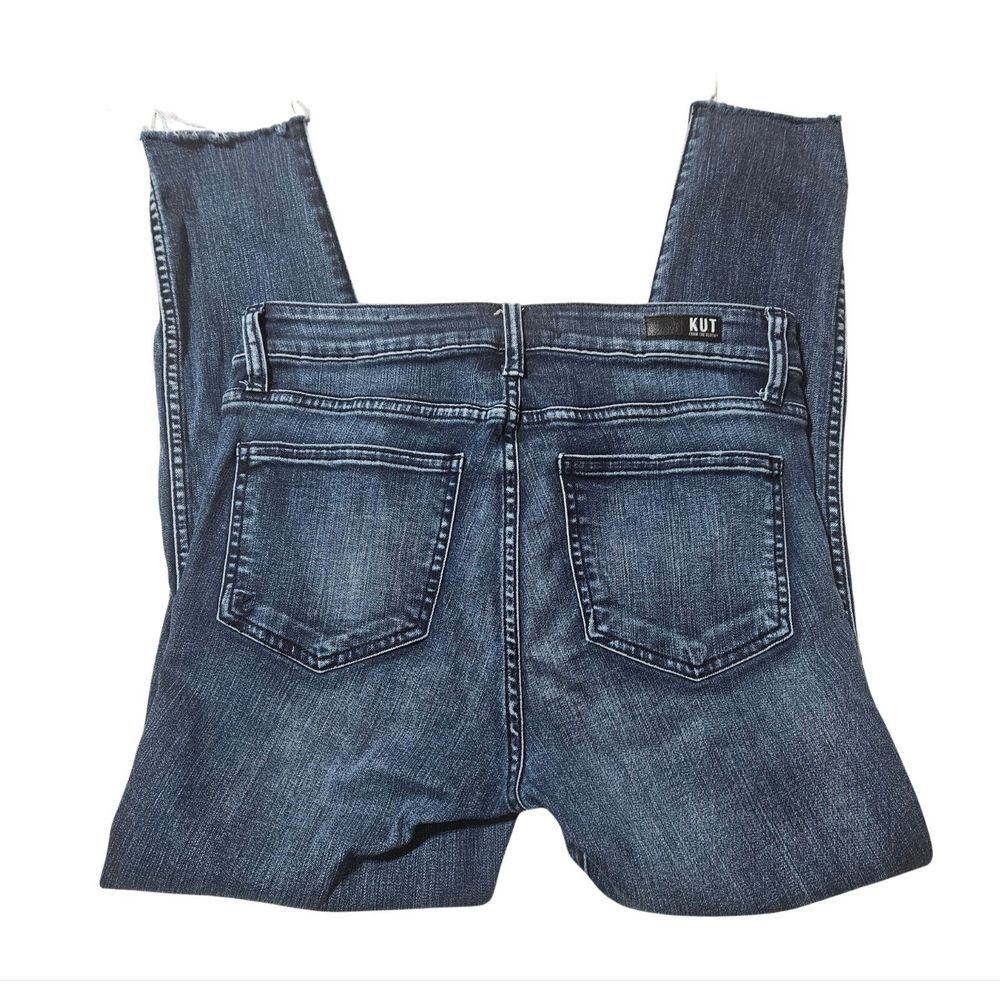 Kut From The Kloth Skinny Distressed Denim Jeans Women's Size 2 - Picture 2 of 6